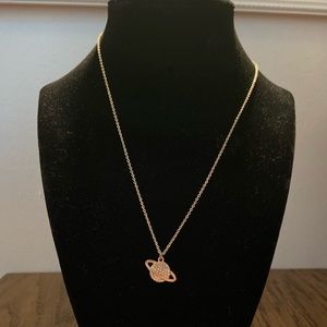 Planet Saturn necklace